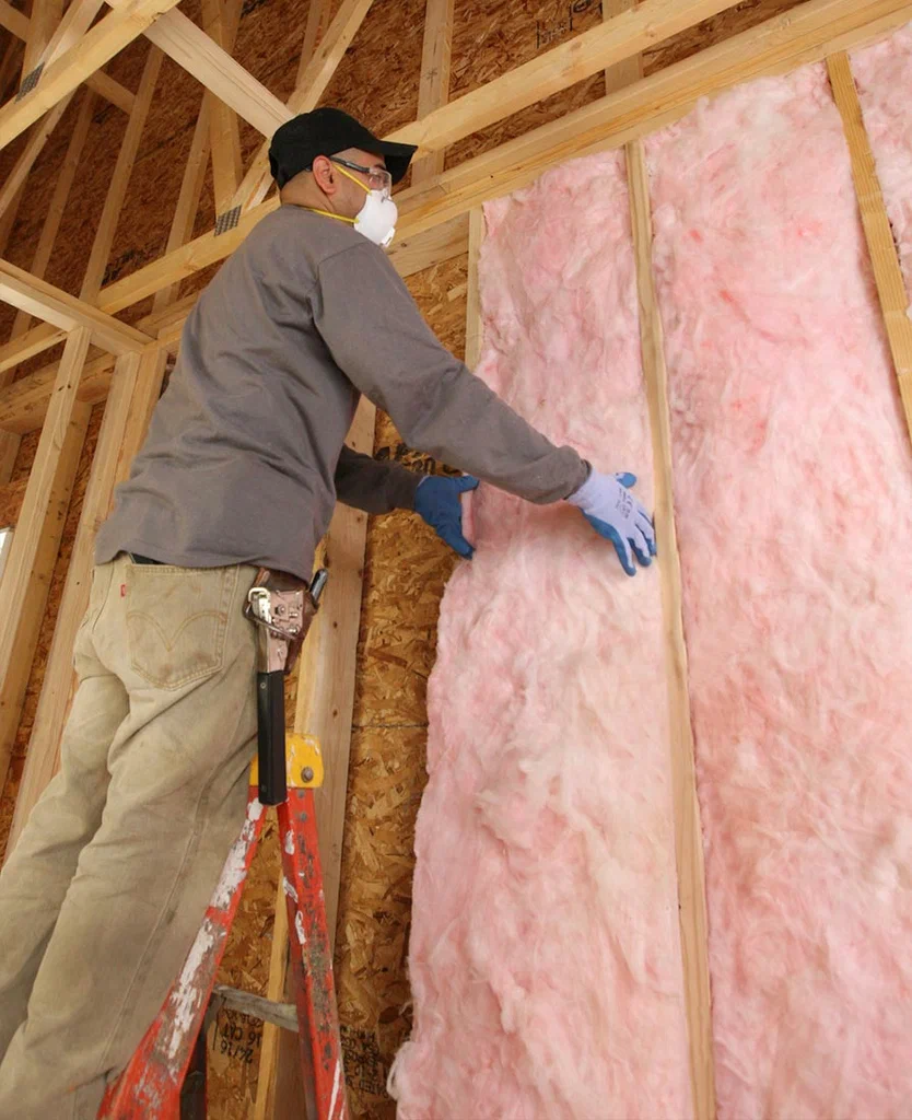 Attic insulation installation